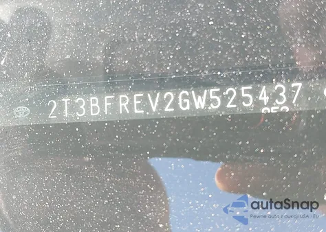 2016 Toyota Rav4 Le из США, поврежденный, VIN 2T3BFREV2GW525437